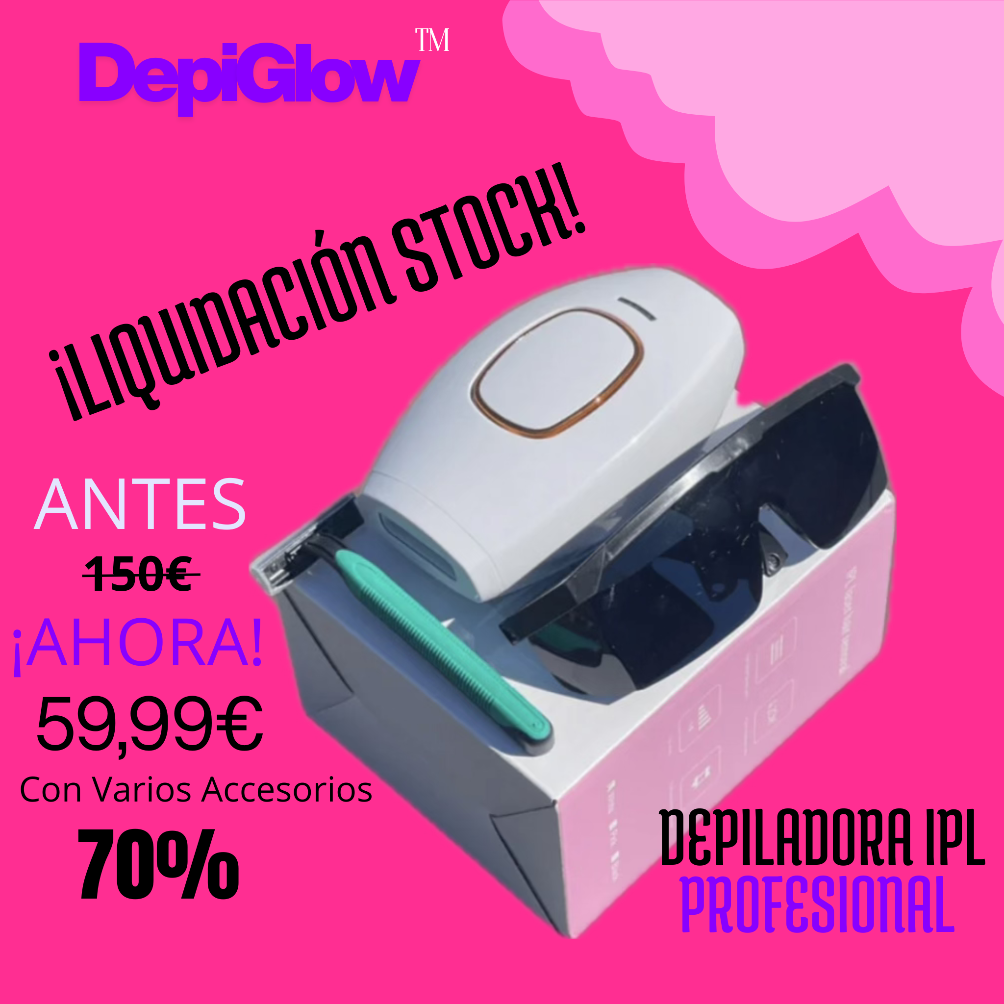 Depiladora Láser IPL Profesional